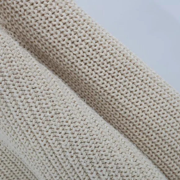 RRL Ralph Lauren sweater mens large Shawl Collar Cotton Knit beige jumper - Picture 5 of 13